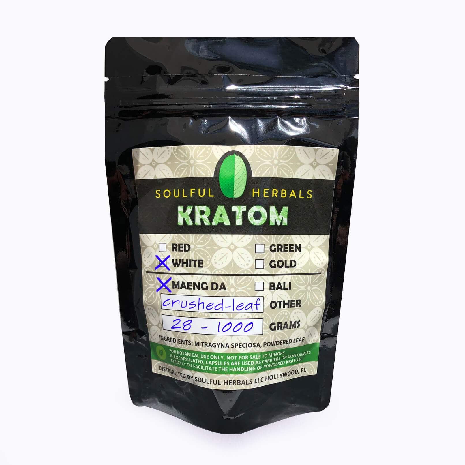 White Maeng Da Crushed Leaf Kratom