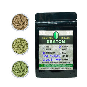 Kratom Capsules - 56 Capsules - Over 1 Ounce of Kratom Powder