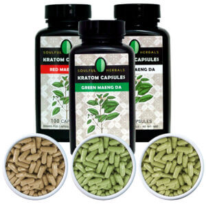 3 x 100ct Kratom Capsule Sampler