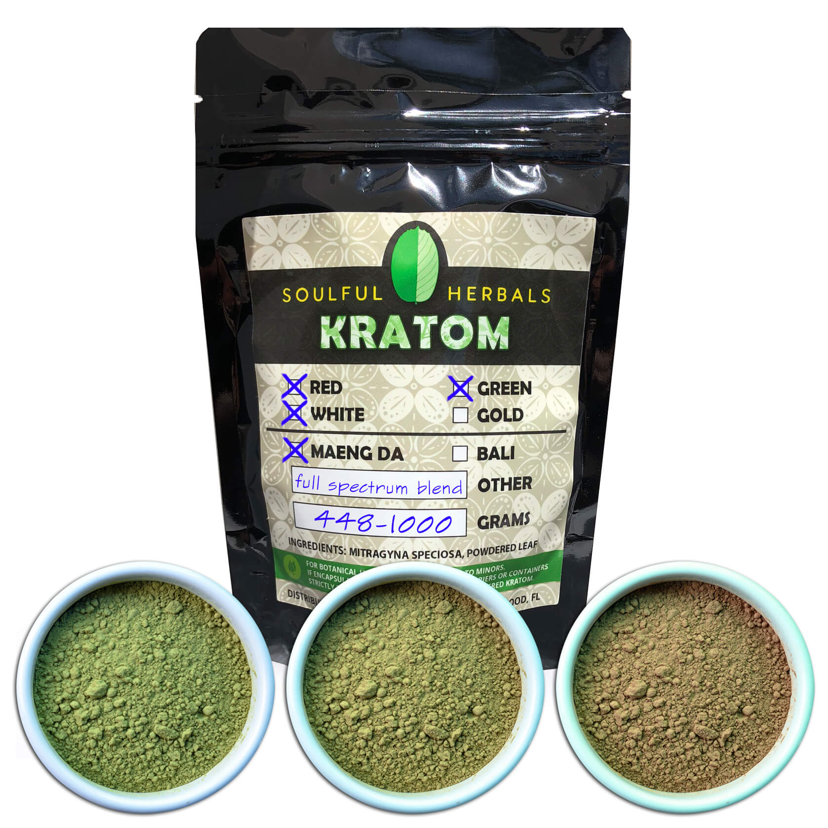 Full-Spectrum Kratom Blend - 3 Strains of Kratom Powder Blended